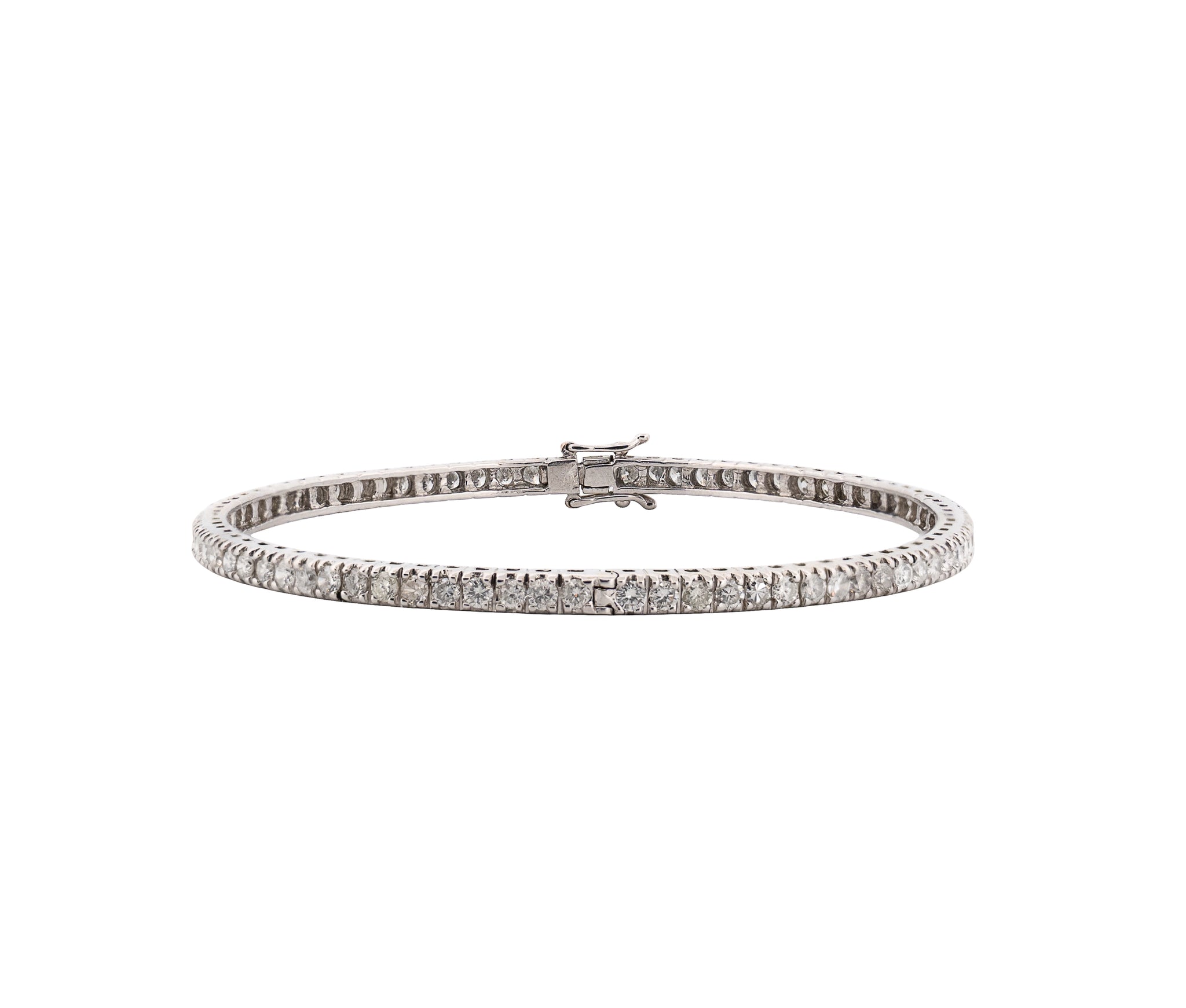 14K White Gold Diamond Tennis Bracelet