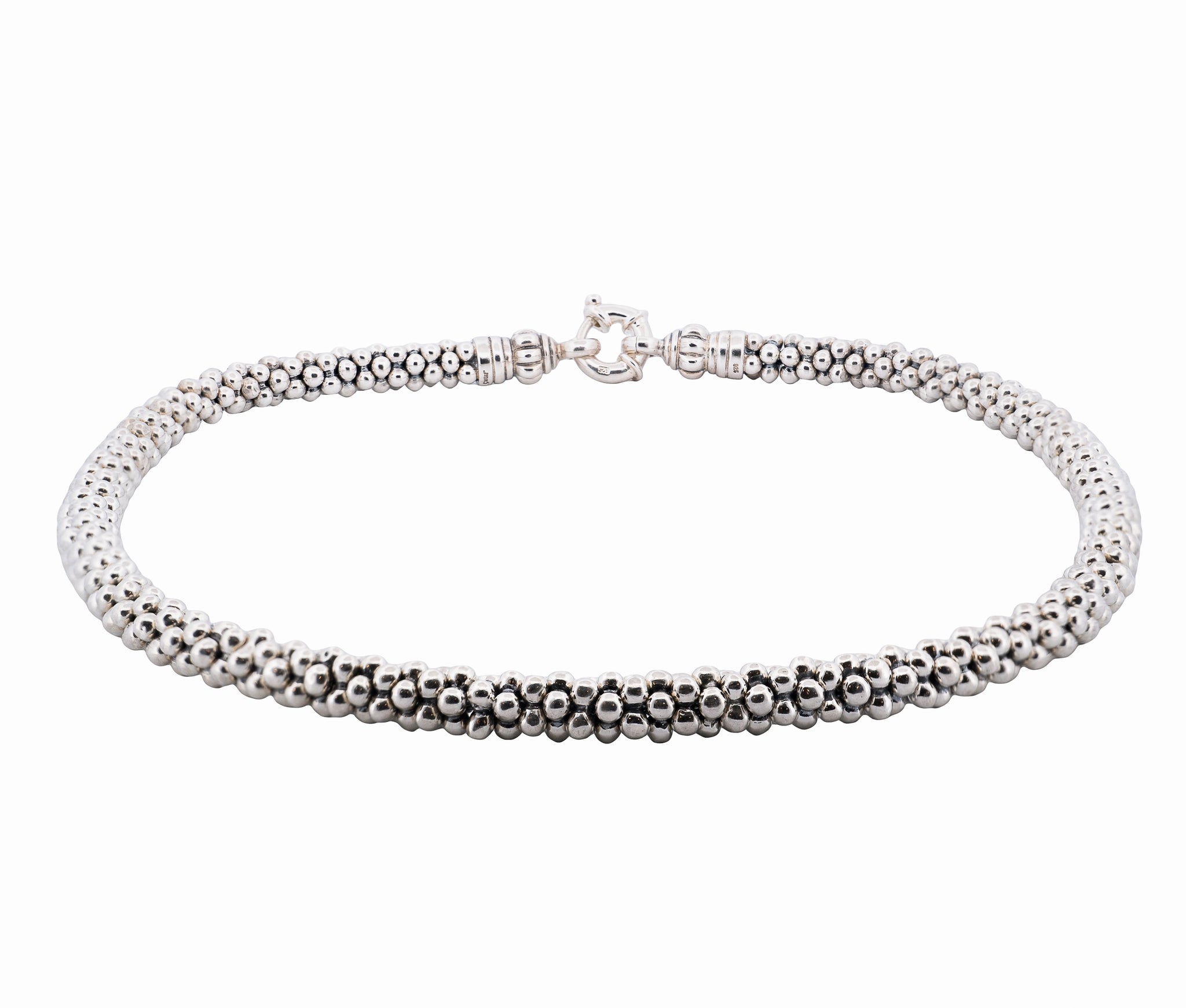 Lagos Caviar Signature Sterling Silver Beaded Necklace 7mm