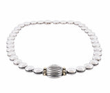 Lagos Caviar Sterling Silver and 18K Yellow Gold Dot Necklace