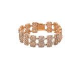 22K Yellow Gold 11.0cttw. Diamond Halo Style Diamond Bracelet