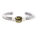 David Yurman 14K Gold, Sterling, & Lemon Citrine Bracelet