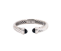David Yurman Sterling Silver & Black Onyx Cable Bracelet