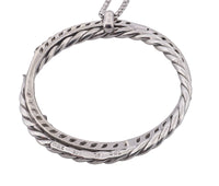 David Yurman Sterling Silver Diamond Necklace
