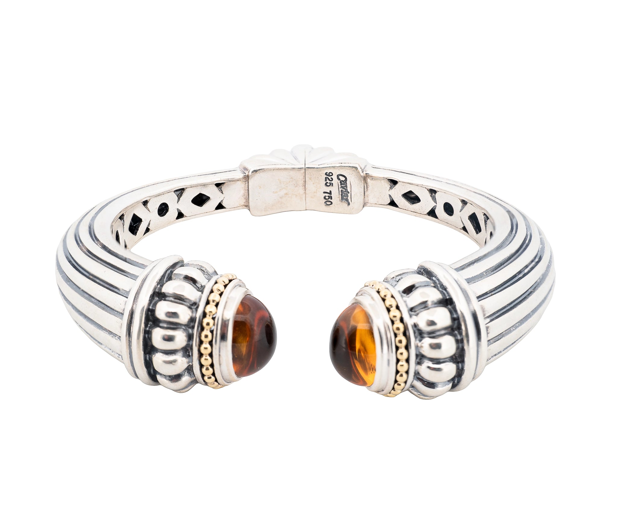 Lagos Caviar Sterling Silver & 18K Yellow Gold Rittenhouse Citrine Bracelet