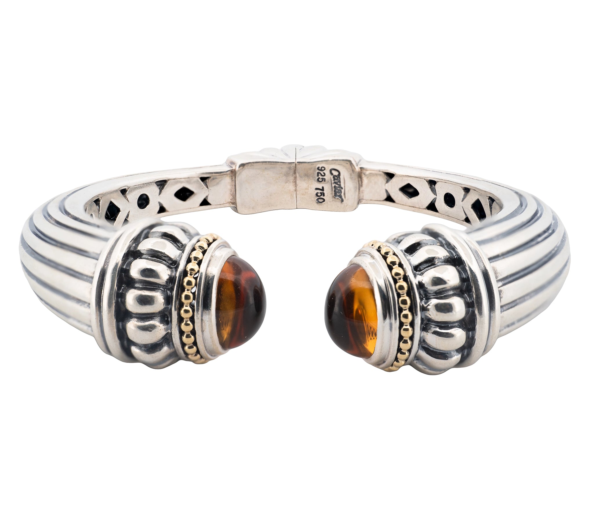 Lagos Caviar Sterling Silver & 18K Yellow Gold Rittenhouse Citrine Bracelet