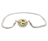 Lagos Caviar Sterling Silver and 18K Yellow Gold Peridot Necklace