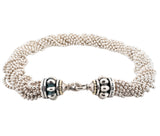 Lagos Caviar Sterling Silver and 18K Yellow Gold Multi Strand Bead Necklace