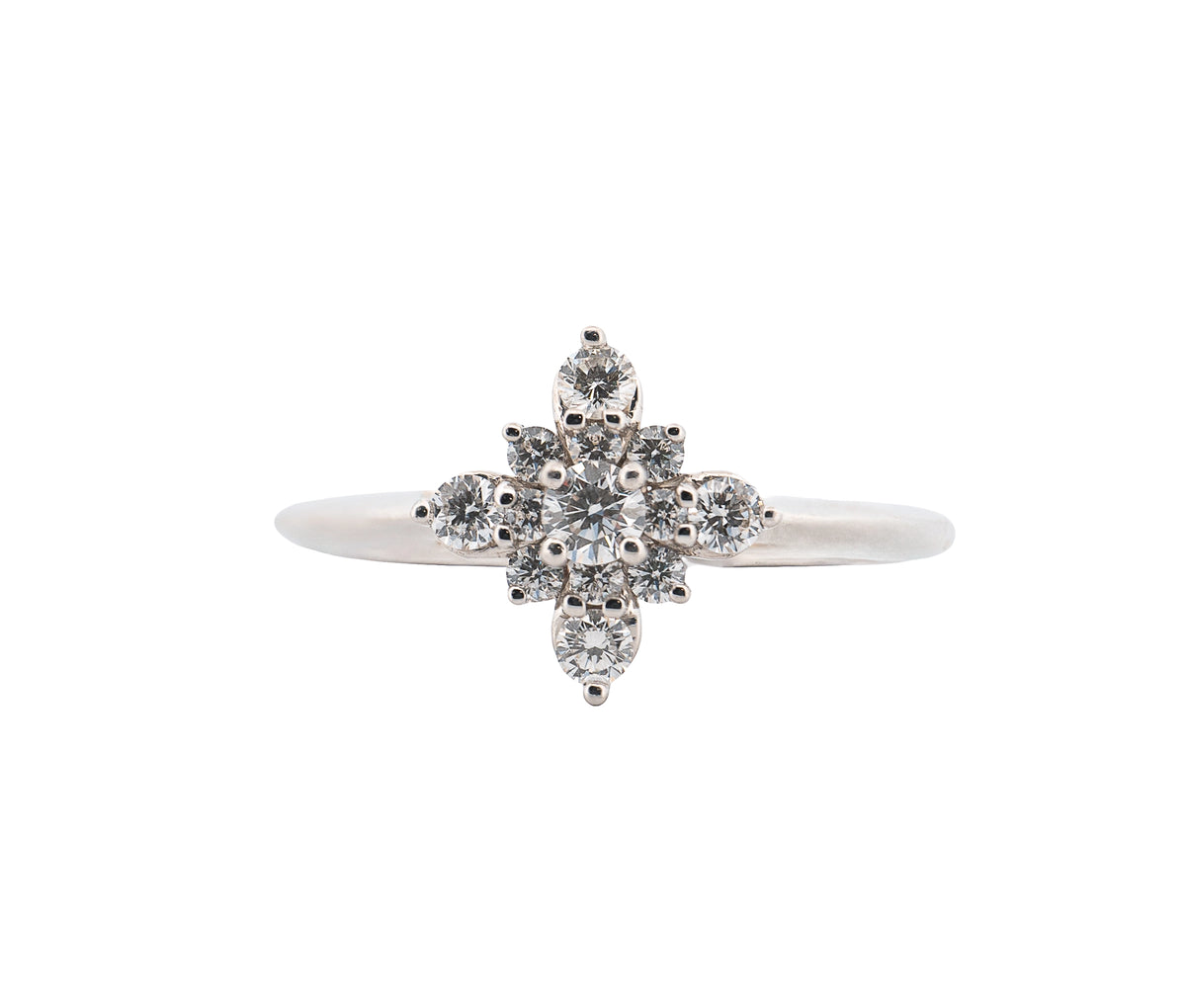 Tiffany & Co. Platinum Diamond Starburst Ring