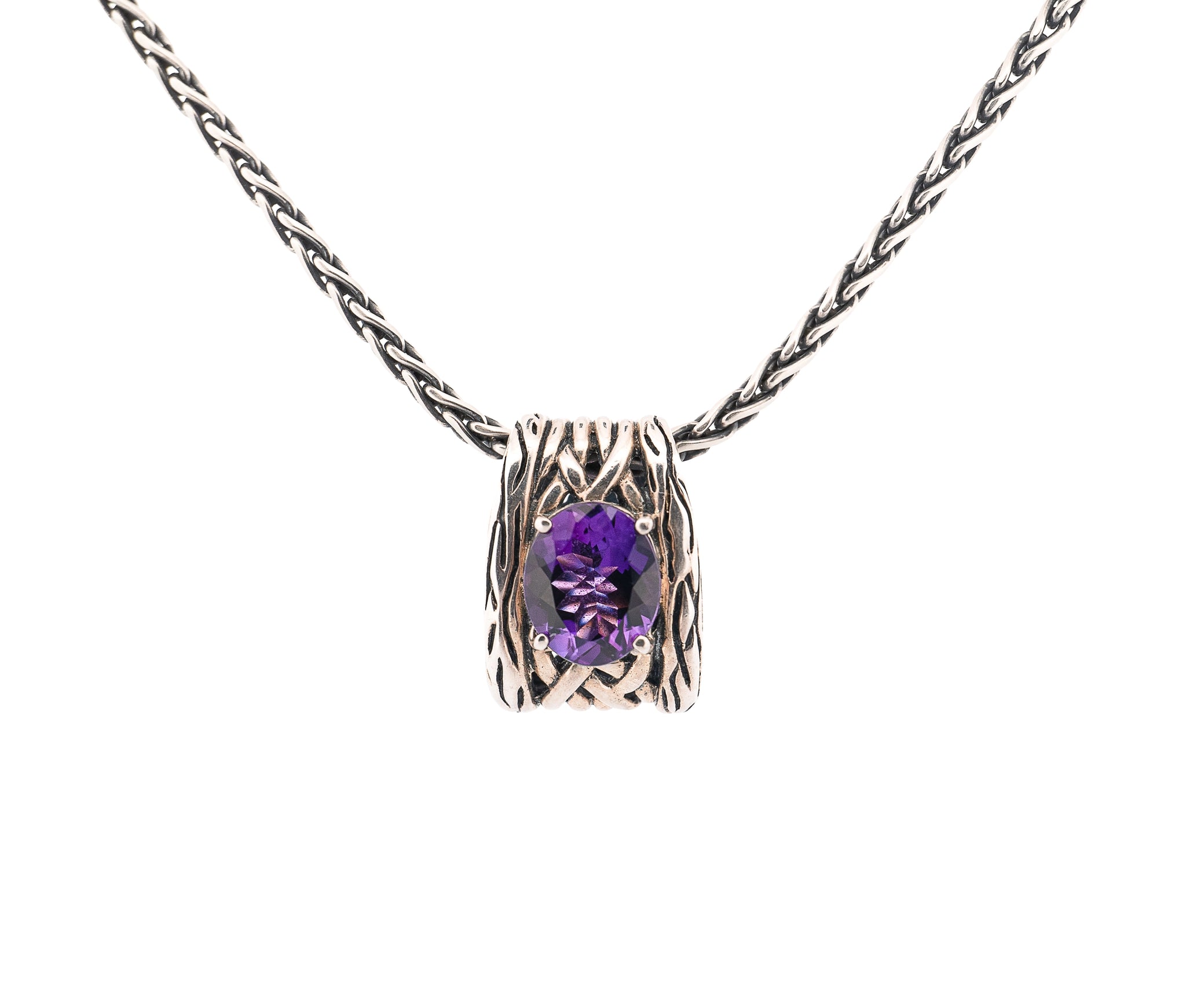 Effy Sterling Silver Amethyst Gemstone Necklace