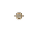 18K White & Yellow Gold 0.60Ct Simon G. Diamond Cluster Style Ring
