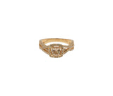 14K Rose Gold LeVian Peach Morganite & Nude Diamond Halo Style Ring