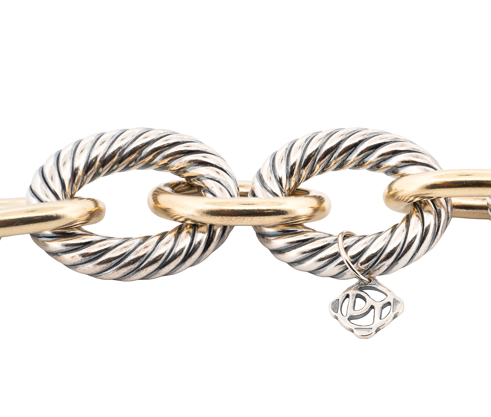 David Yurman 18K Gold, Sterling Silver Link Chain Bracelet