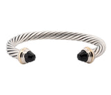David Yurman 14K Gold, Sterling, & Black Onyx Cuff Bracelet