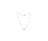 Louis Vuitton 18K White Gold 0.04Ct Diamond Idylle Blossom Pendant Necklace