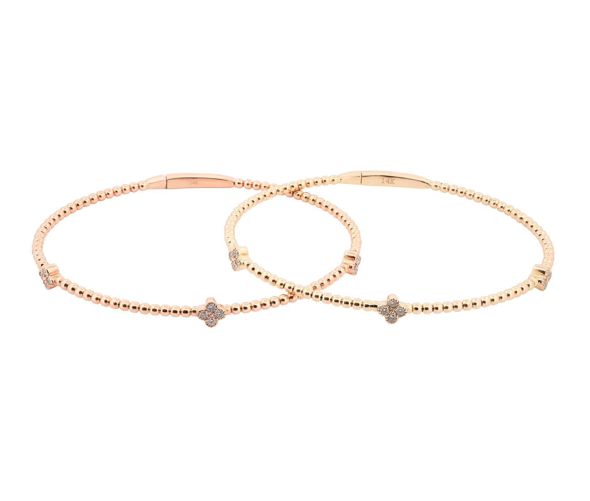 14K Diamond Gold Bracelets