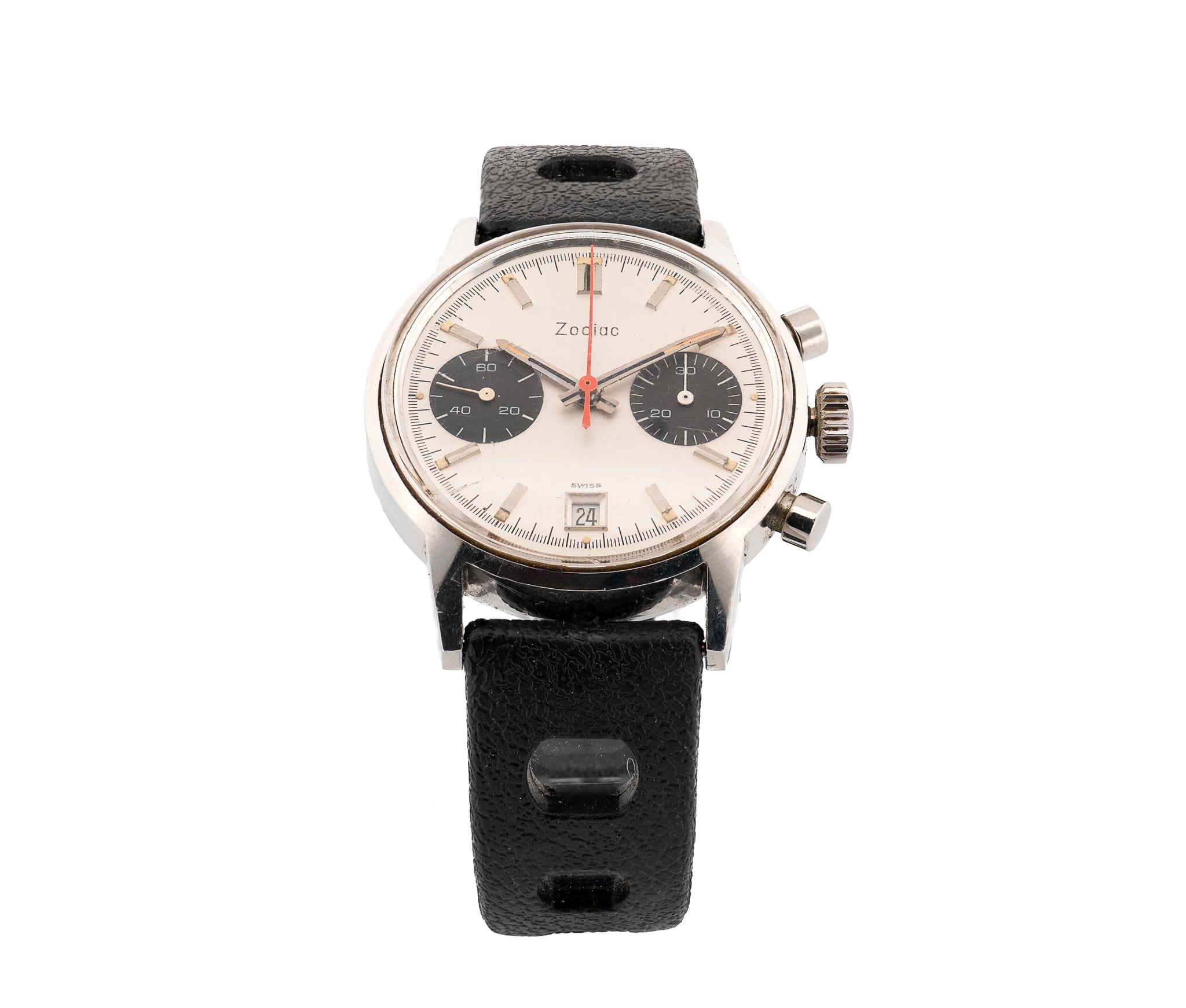 Vintage Zodiac Stainless Steel Two Register Chronograph