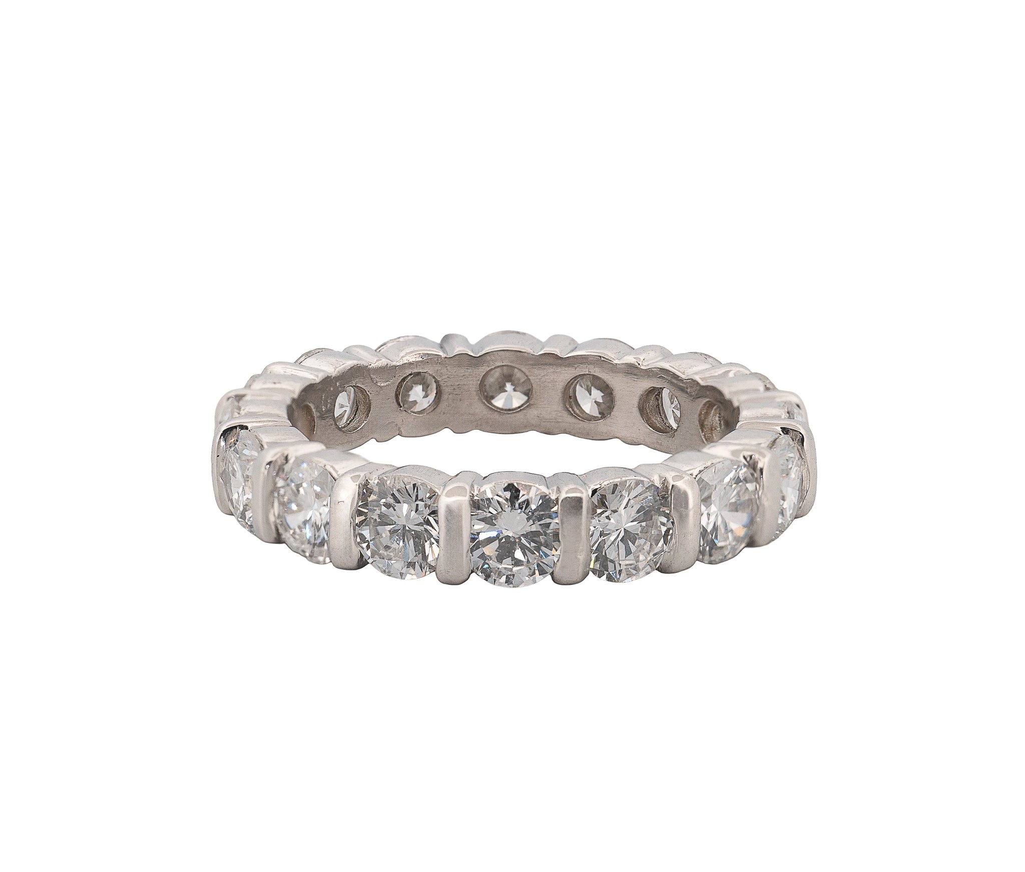 Platinum 3.47cttw Diamond Eternity Band