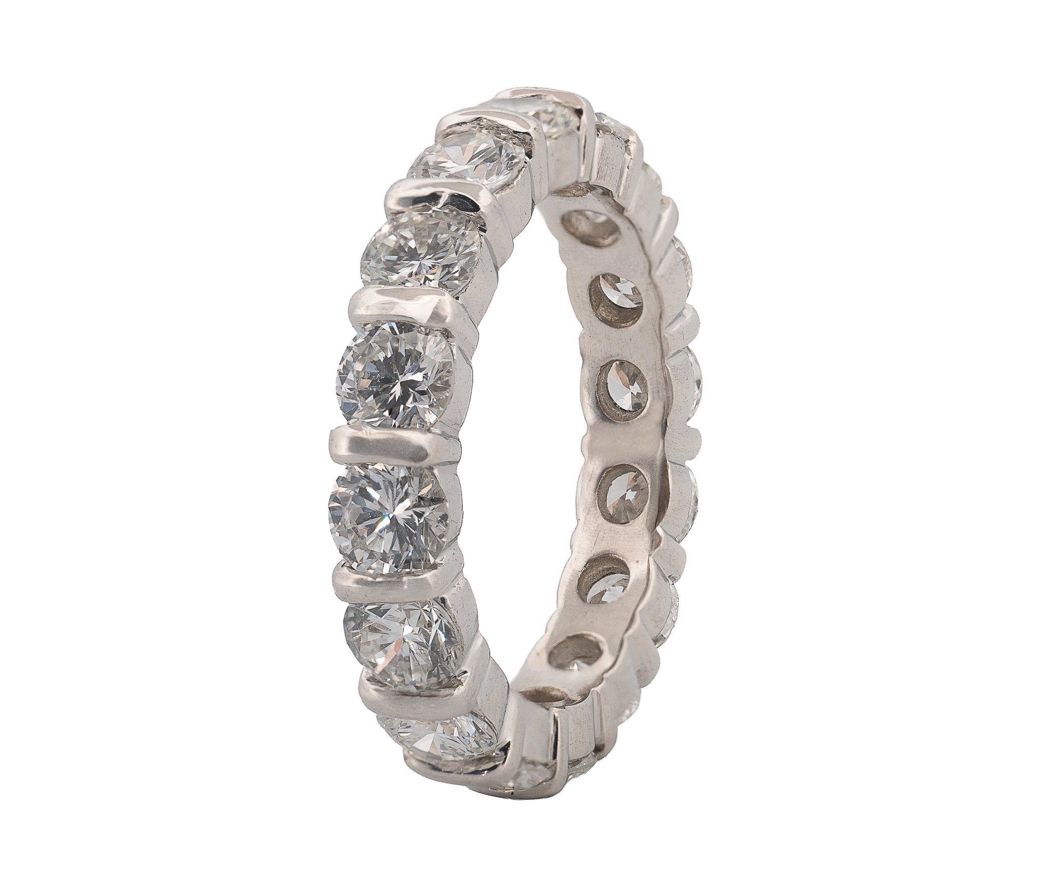 Platinum 3.47cttw Diamond Eternity Band
