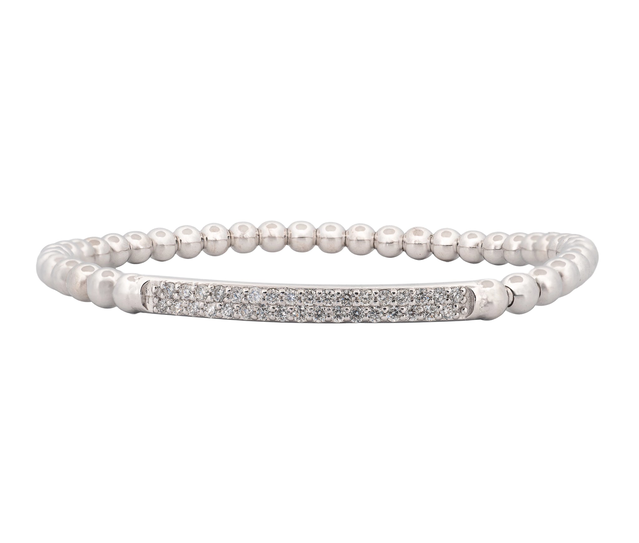 14K White Gold Diamond Bracelet