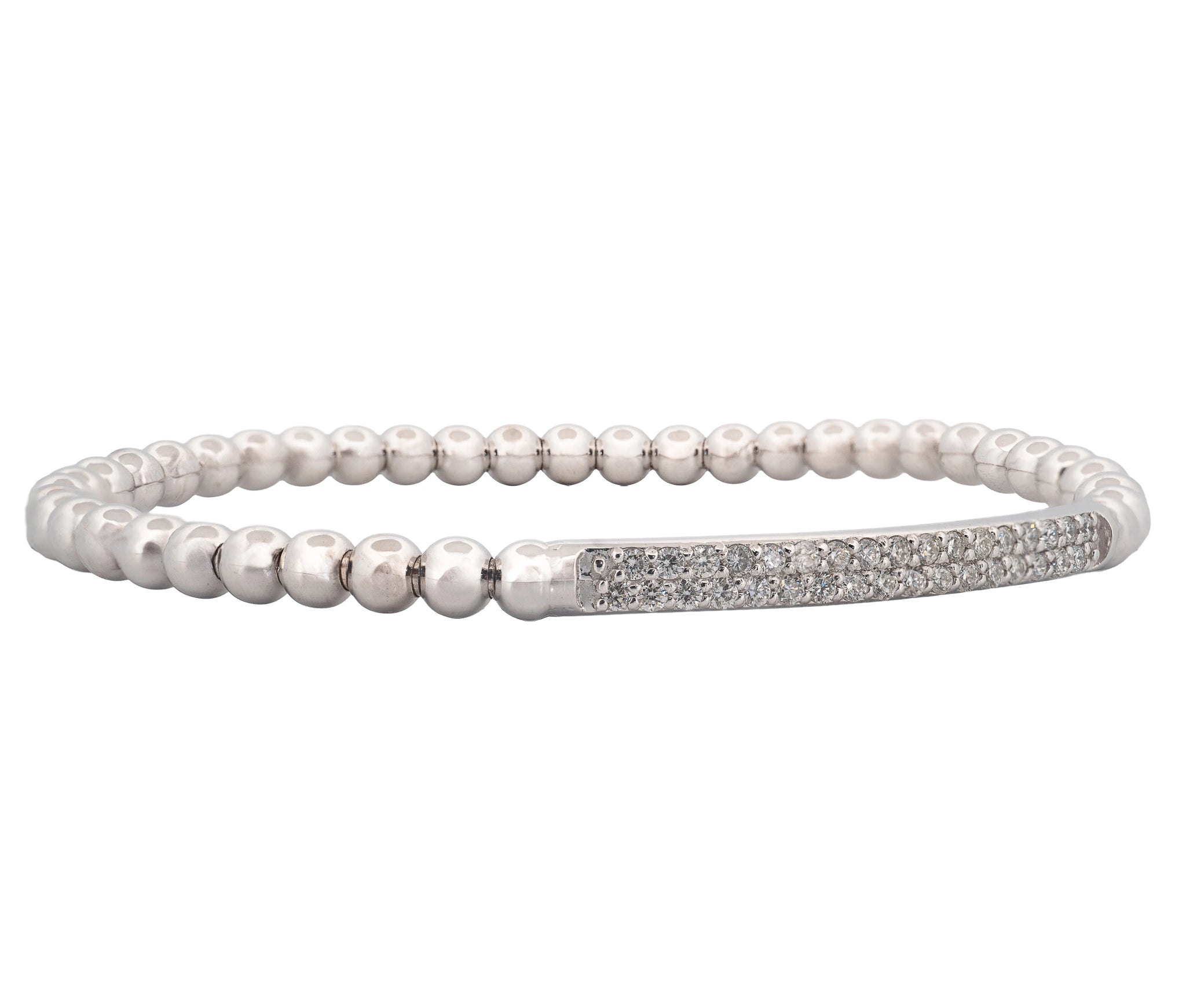14K White Gold Diamond Bracelet