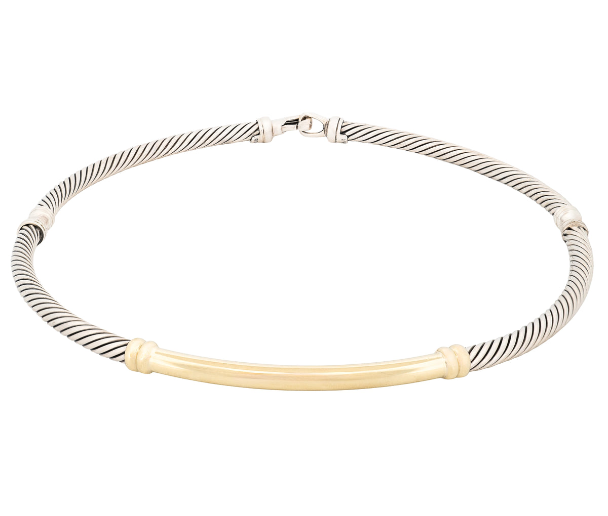 David Yurman Sterling & 14K Gold Metro Cable Necklace