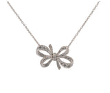 Tiffany & Co. Platinum 0.43Ct Diamond Ribbon Pendant Necklace