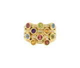14K Yellow Gold Authentic Sonia B. Diamond and Gemstone Ring