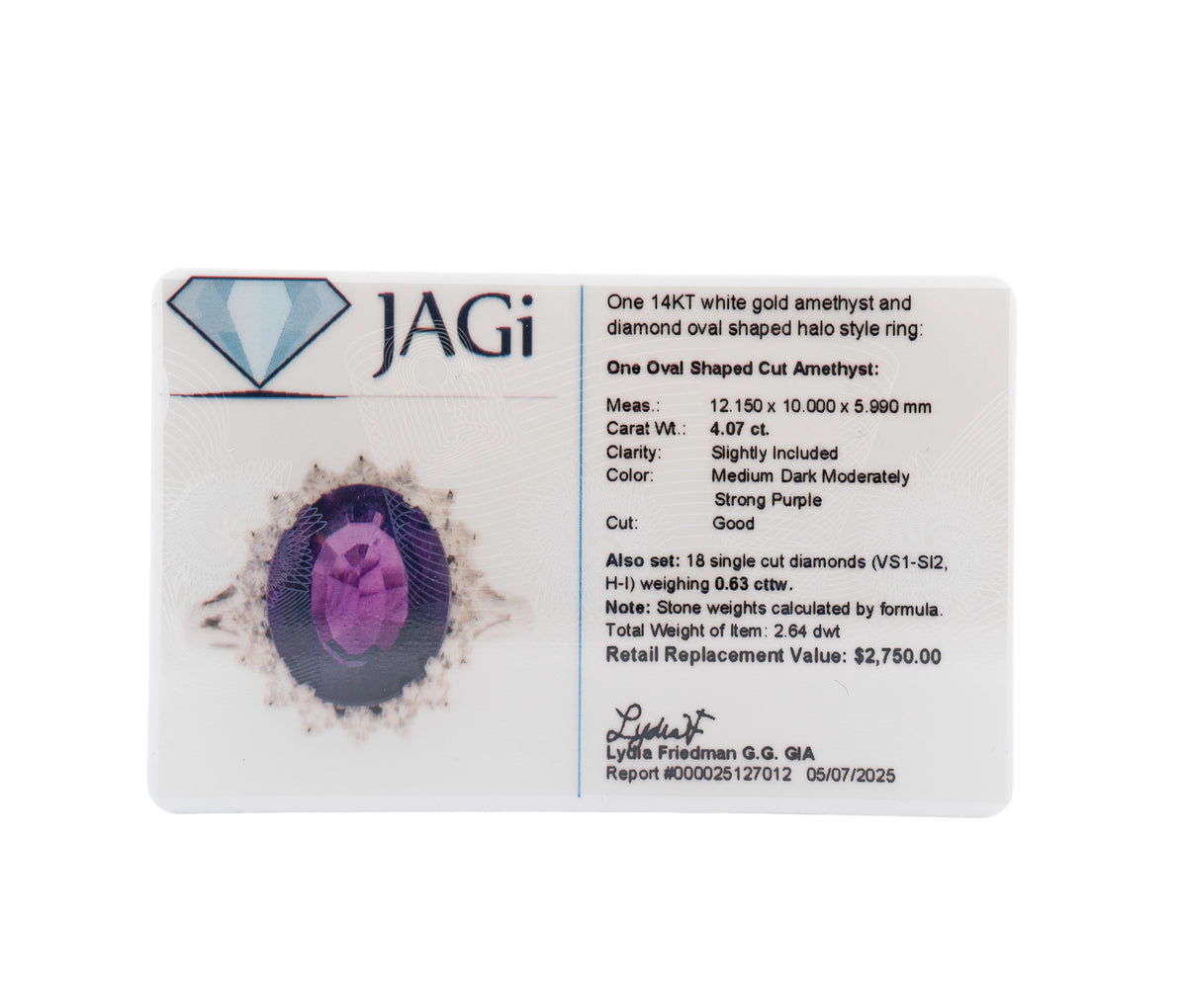 Gemstone 14K 4.70 CTW Oval Amethysts