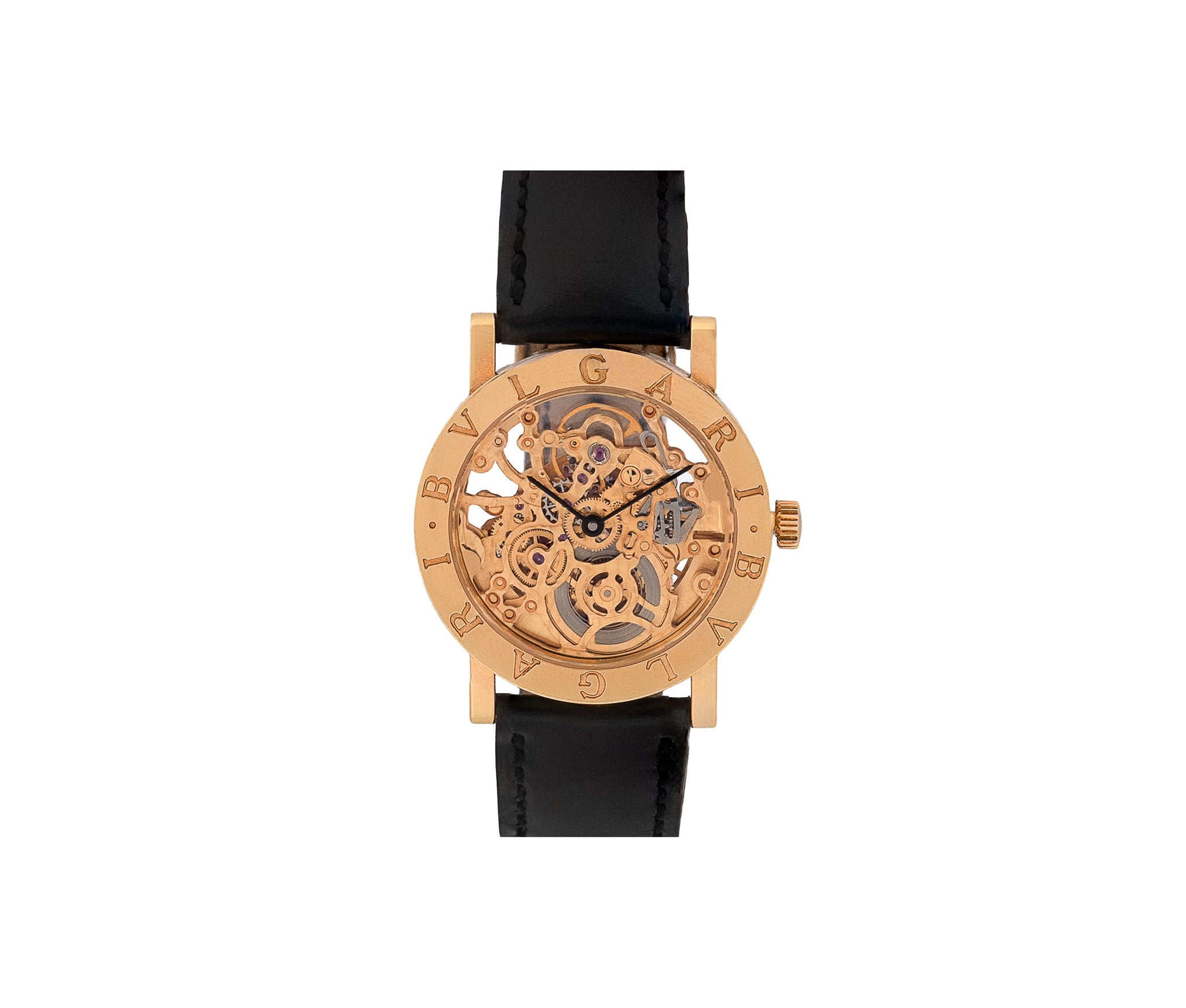 Bulgari Yellow Gold Skeletonized Wristwatch Circa 1990