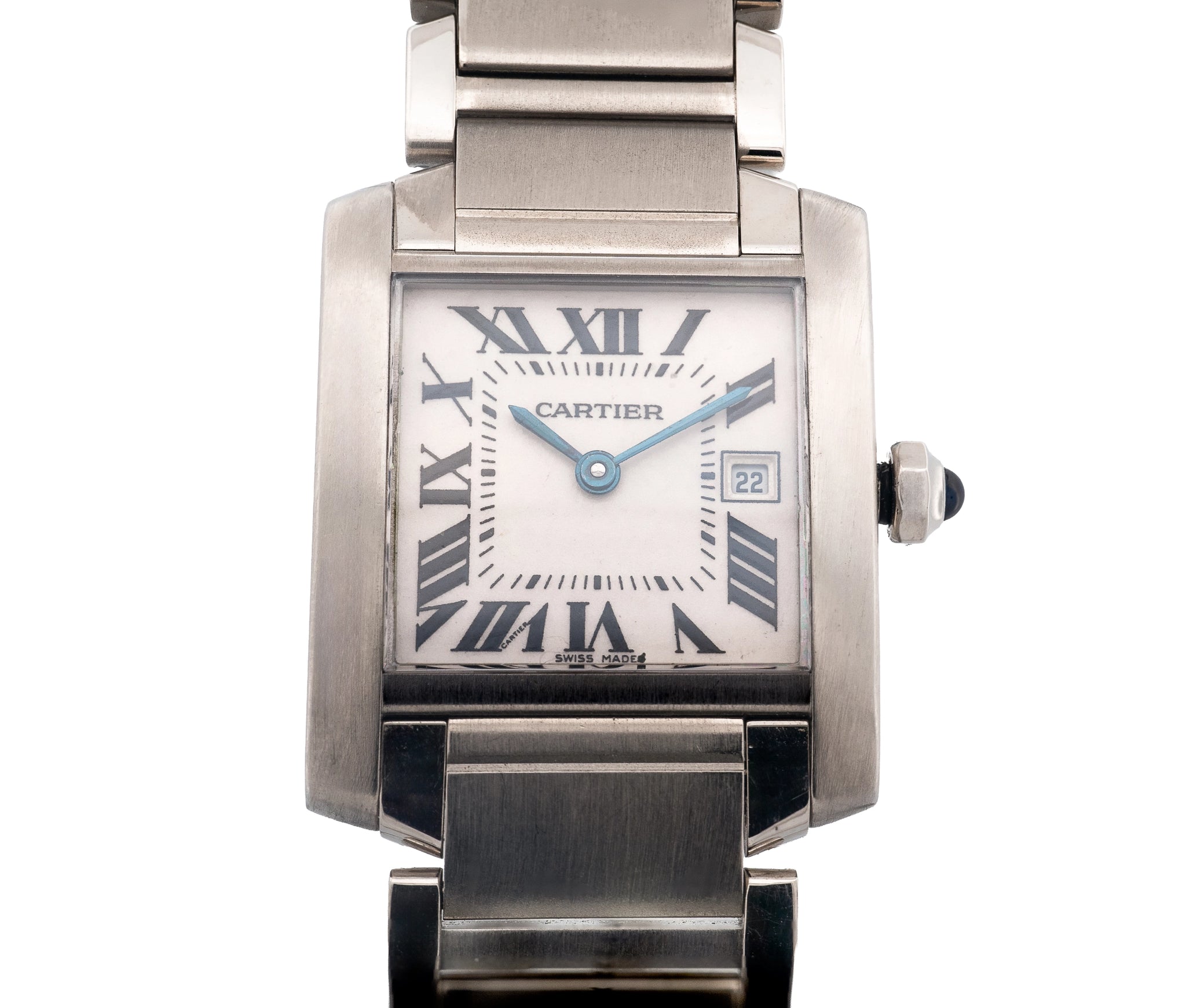 Cartier Mid-Size Stainless Steel Tank Francaise
