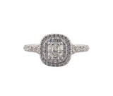 Tiffany and Co Soleste Platinum 0.35ct H VVS1 Cushion Shaped Diamond Ring