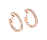 18KT Yellow Gold Diamond Hoop Earrings