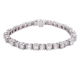 Platinum 6.00ct Round and Baguette Cut Diamond Bracelet