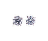 Round Brilliant 2.01 CTW F VS2 E VS2 GIA Diamond Studs 14K White Gold