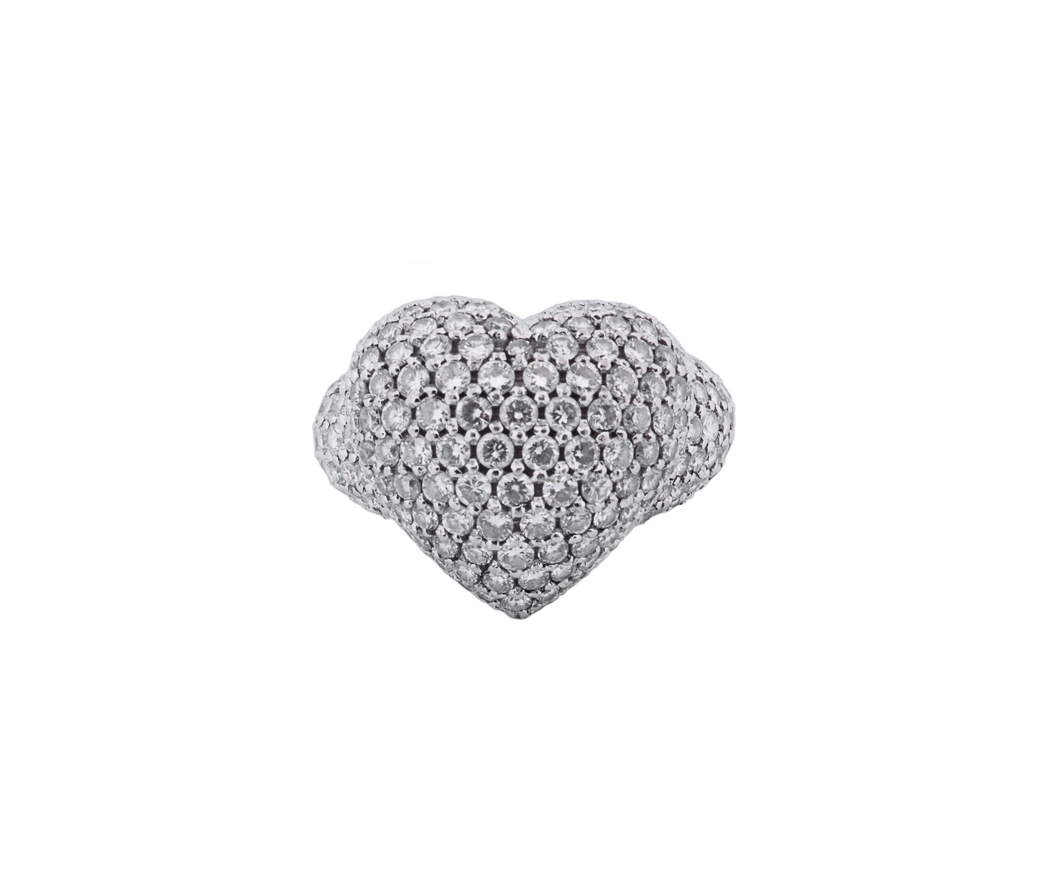 Platinum 2.77ct Diamond Heart Ring