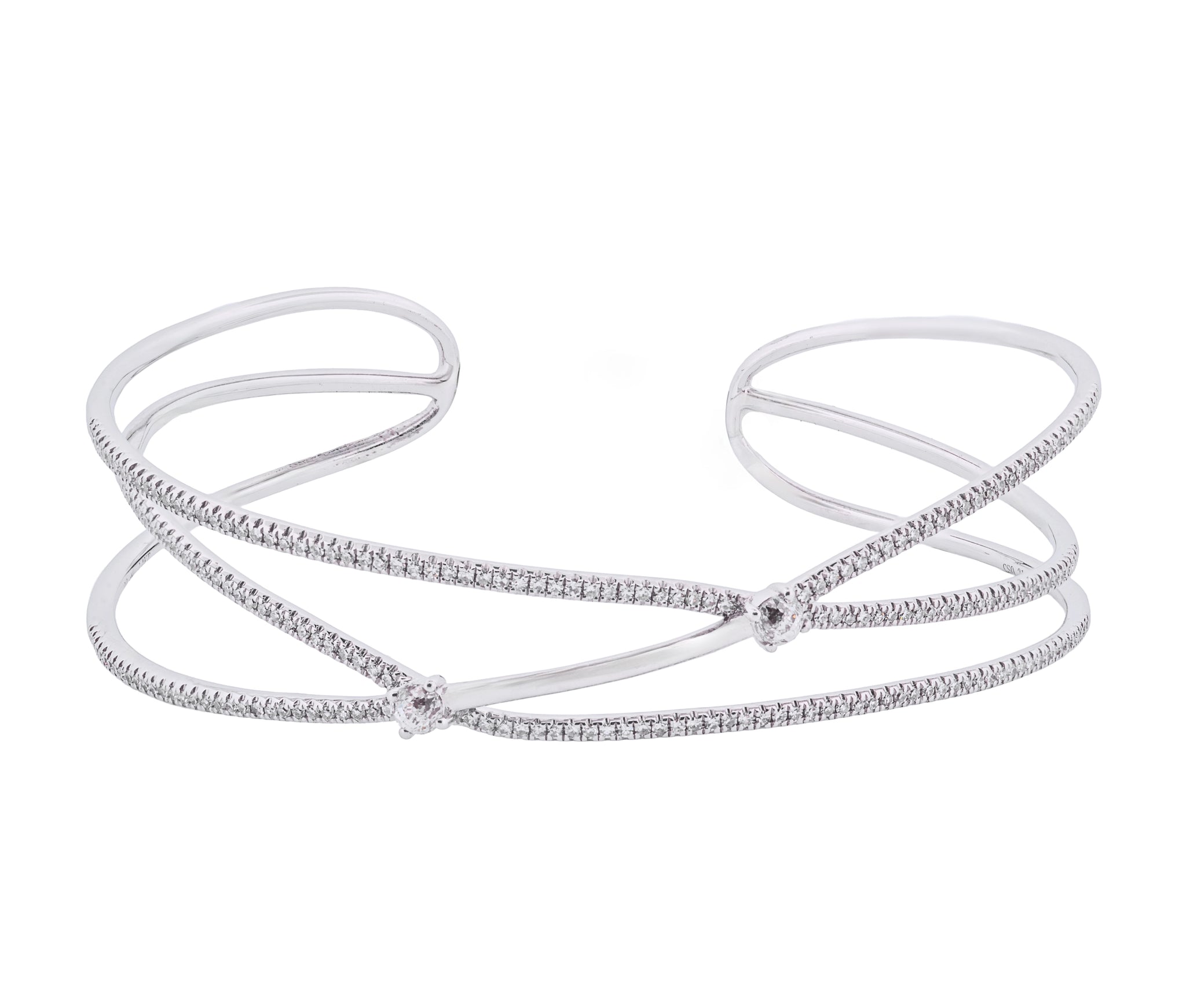 14K 1.04ct Diamond Bangle Bracelet