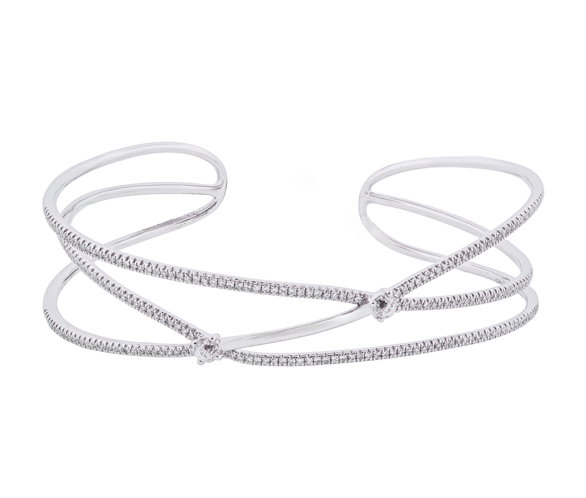 14K 1.04ct Diamond Bangle Bracelet