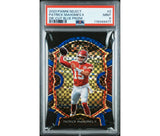 2020 Panini Select Patrick Mahomes Die-Cut Blue Prizm