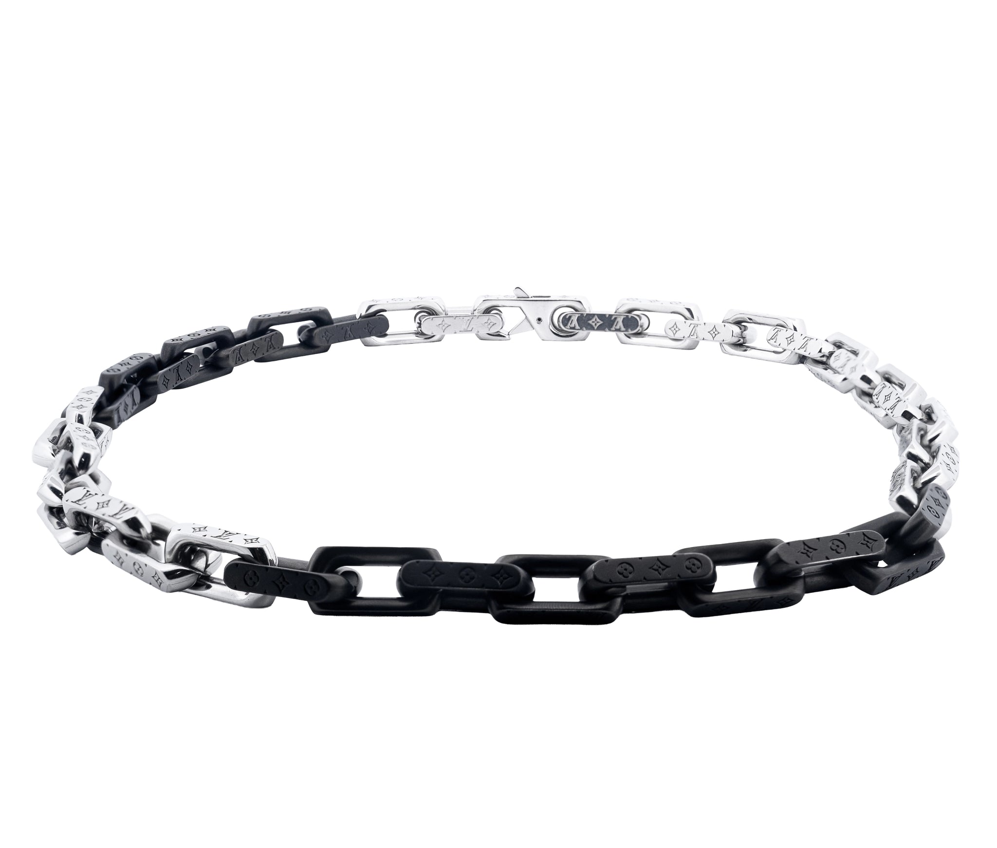 Louis Vuitton Enamel Damier Monogram Chain Necklace