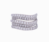 14K 1.61ct Diamond Multi-Row Wave Style Band
