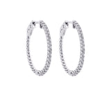 14K Diamond Hoop Earrings .85ct