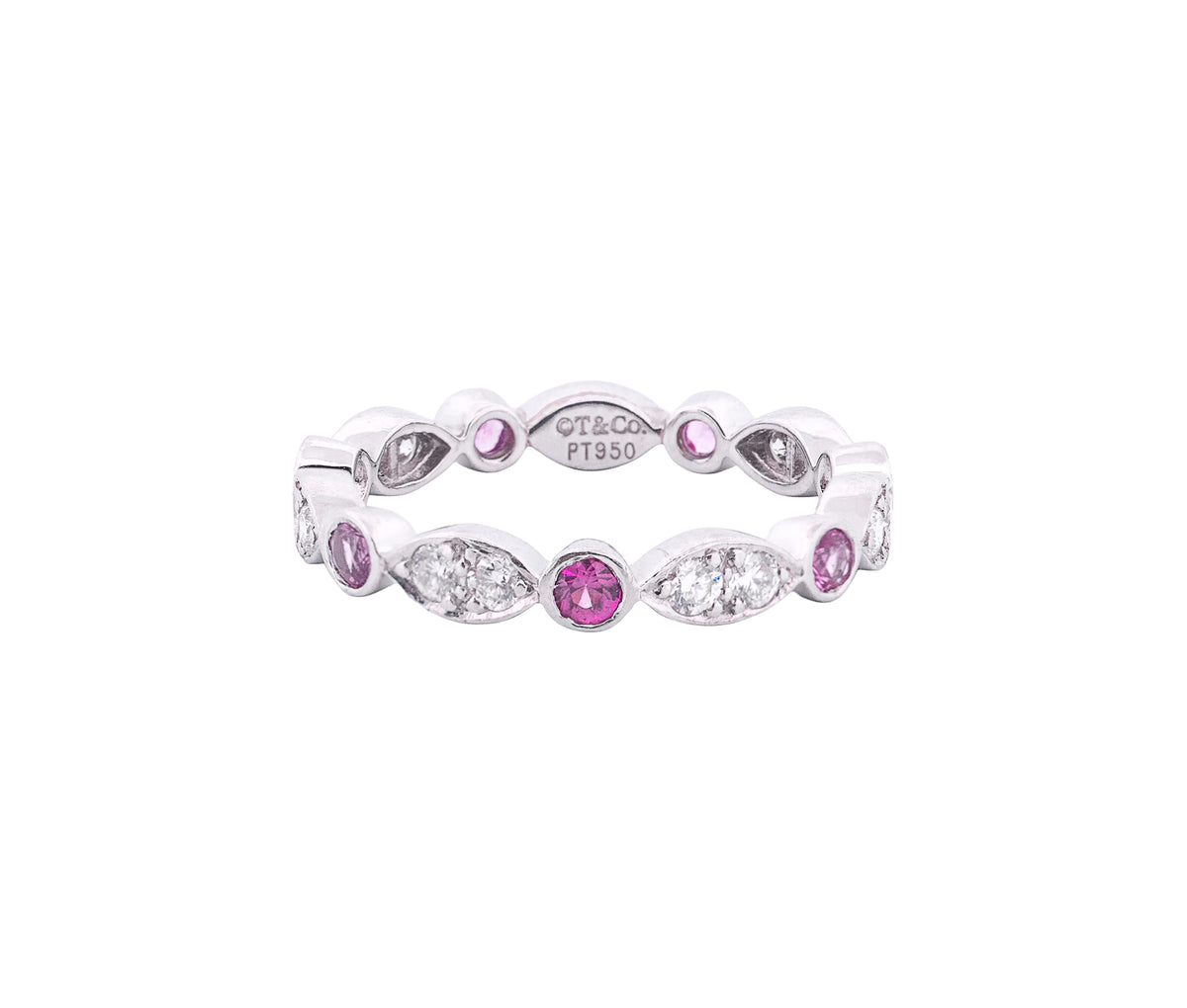 Tiffany Band Platinum 0.47ct CTW Round Natural Diamonds