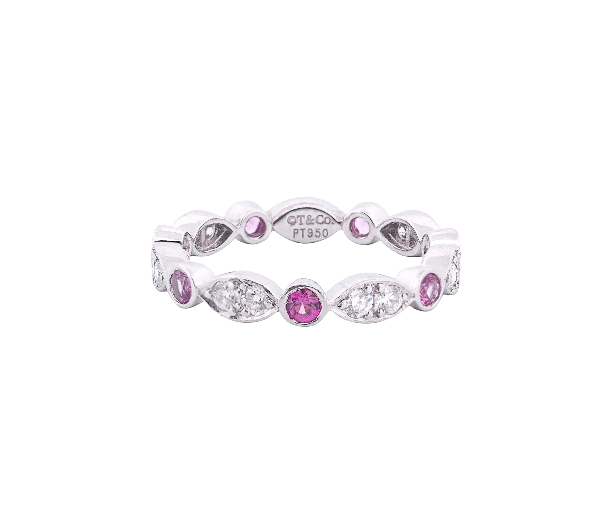 Tiffany Band Platinum 0.47ct CTW Round Natural Diamonds