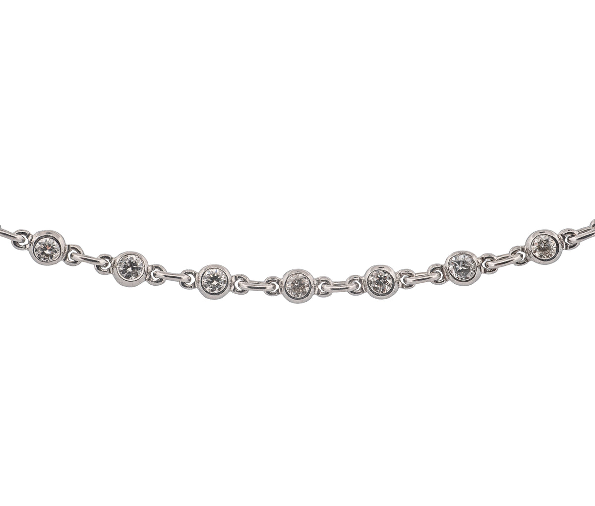 Platinum 1.70cttw. Diamonds By The Yard Necklace