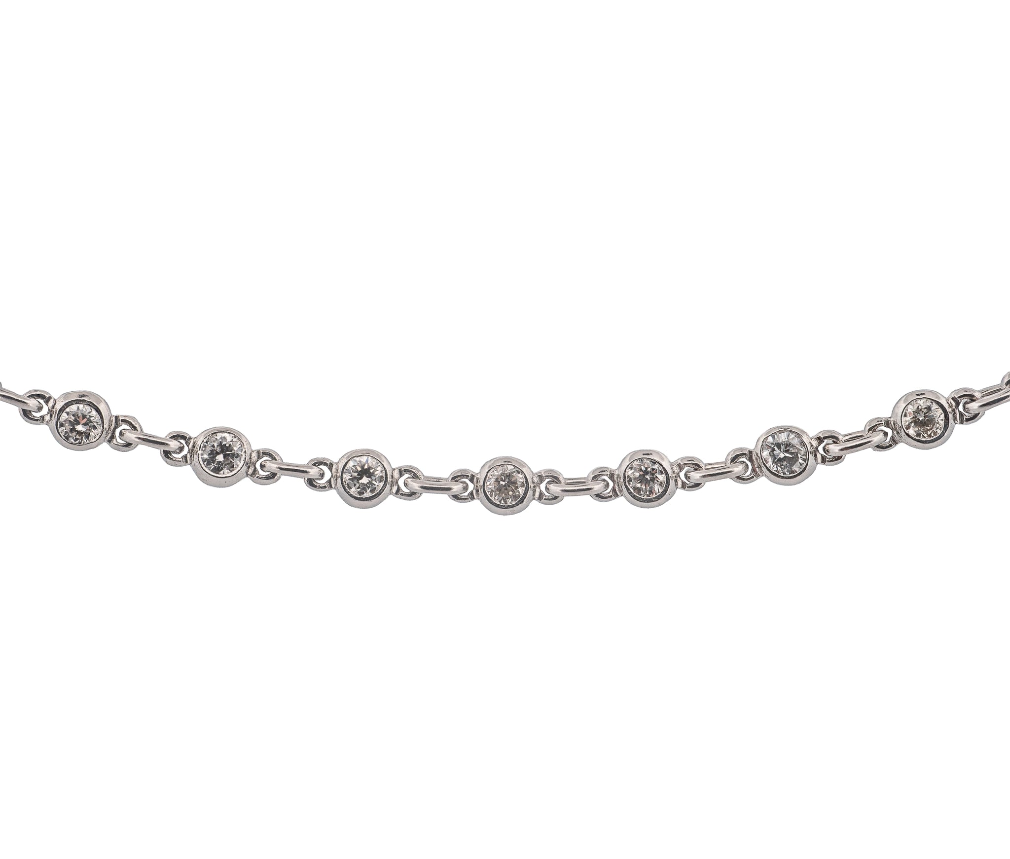 Platinum 1.70cttw. Diamonds By The Yard Necklace