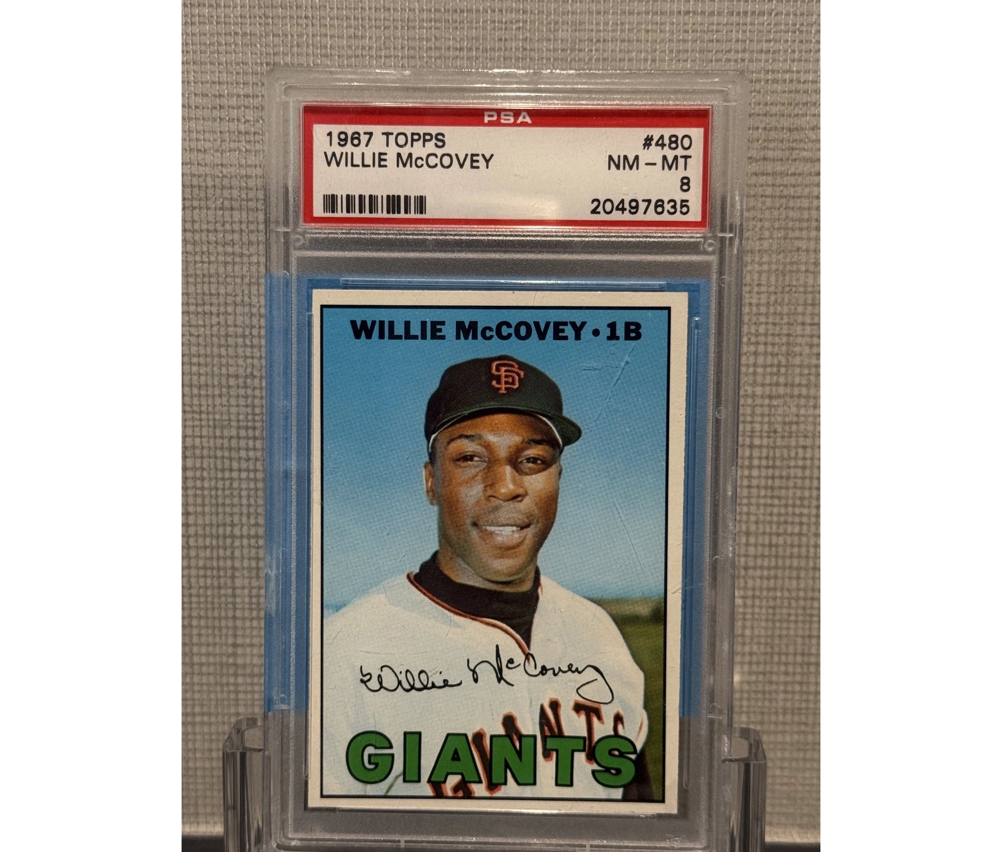 1967 Topps Willie McCovey PSA 8