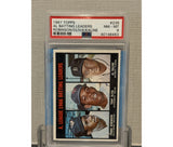 1967 Topps AL Batting Leaders Frank Robinson, Tony Oliva, Al Kaline PSA 8