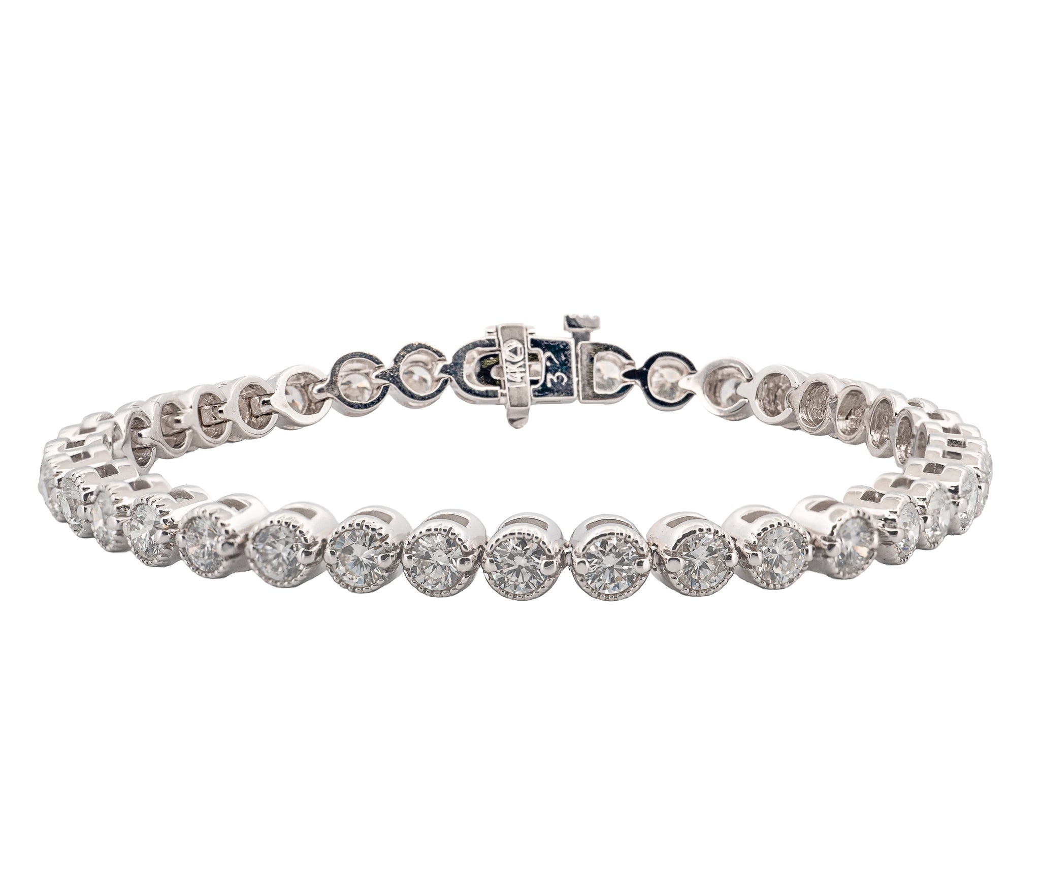14K White Gold 3.2ct Diamond Bracelet