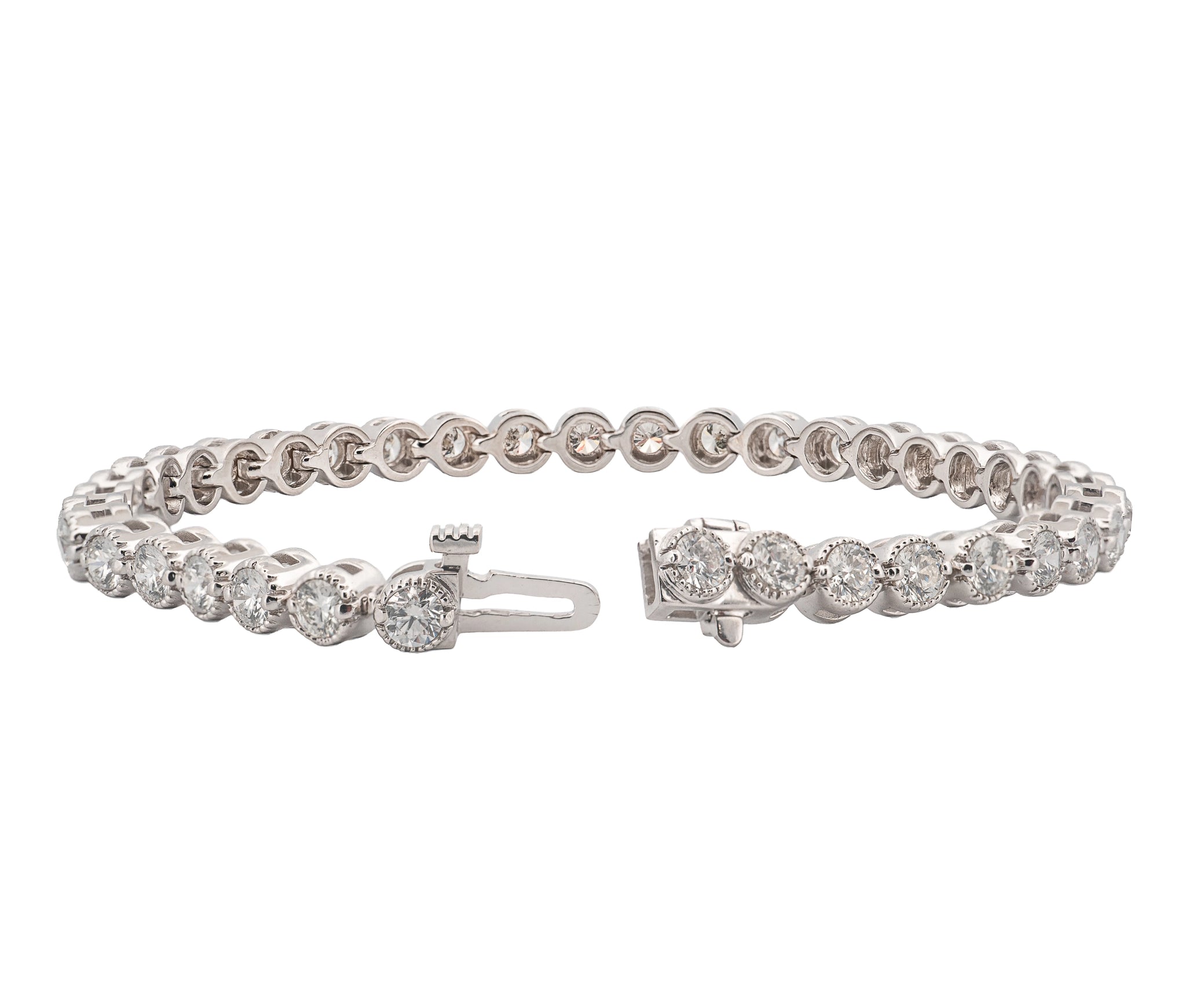 14K White Gold 3.2ct Diamond Bracelet