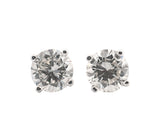 Round Brilliant 1.97 CTW I I1 J SI1 GIA Diamond Studs 14K White Gold